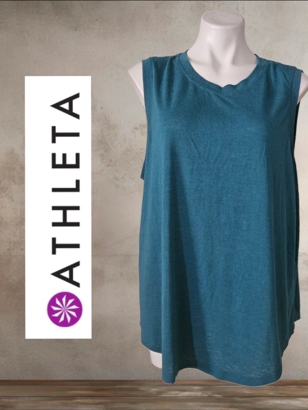 Athleta Teal Blue Sleeveless Athletic Tank Plus Size 2X